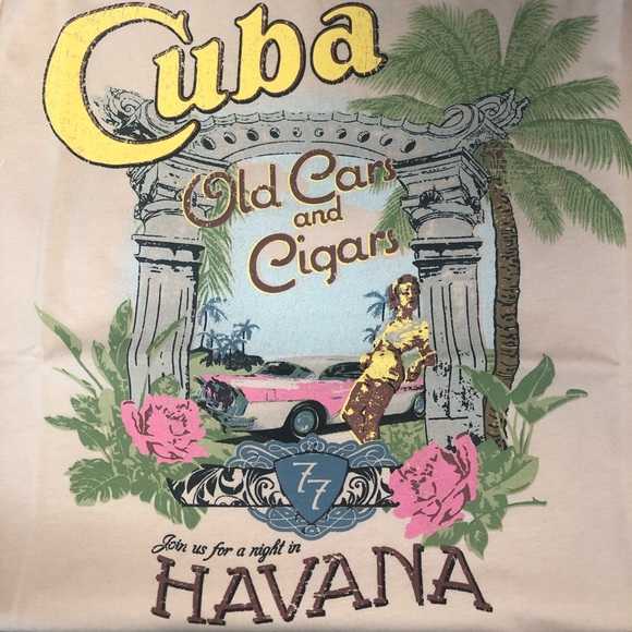 Cuba Old Cars and Cigars Graphic Tee - Picture 15 of 16